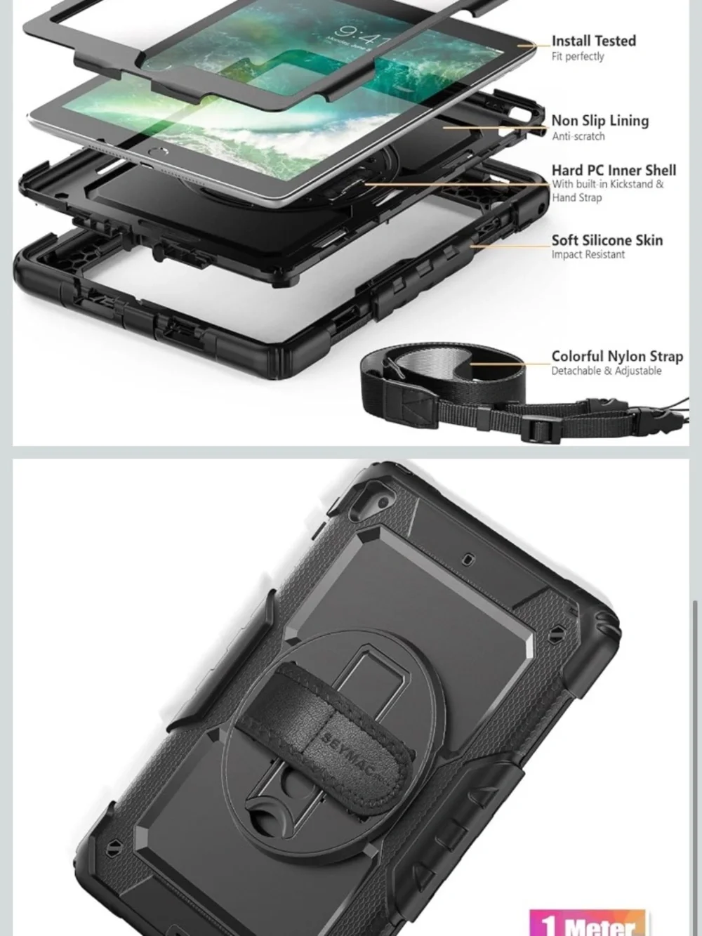 SEYMAC stock Case for iPad 6th / 5th Generation Case/Air 2 / Pro 9.7 inch